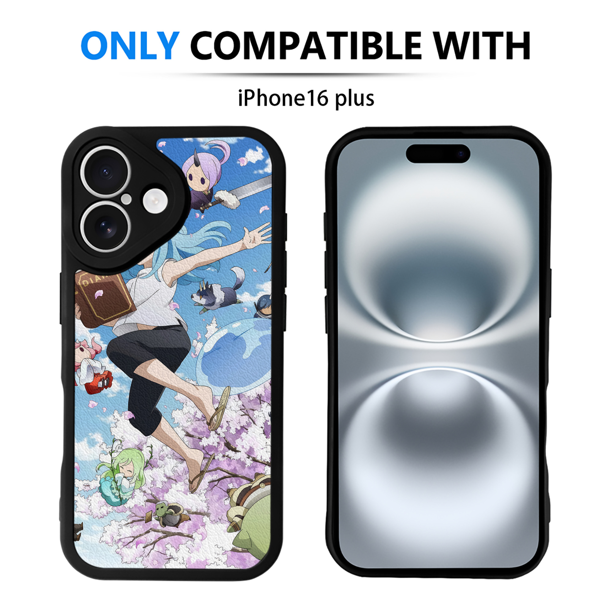 （画像用） 転スラ Regarding Reincarnated to Slime 【iPhone 16シリーズ対応】シリコンスマホケース（レザー調） 材質：シリコン